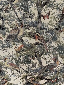 Linnut vaalea Gobeliinikangas