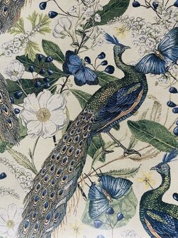 Riikinkukko gobeliini Vanilja