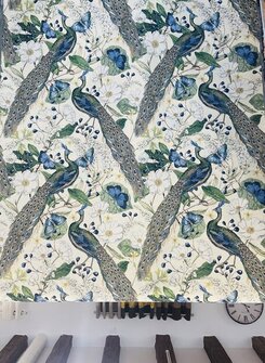 Riikinkukko gobeliini Vanilja